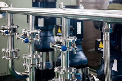 Modern steel stainless pipes equipment